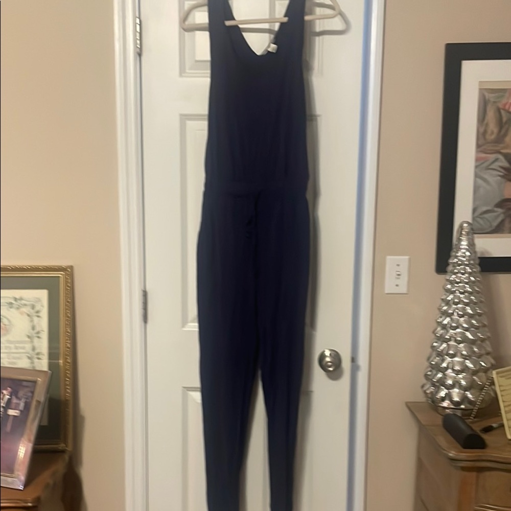 Caslon Dark Blue Sleeveless Jumpsuit